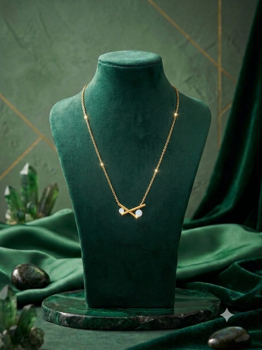 Pearl Cross Pendant Necklace