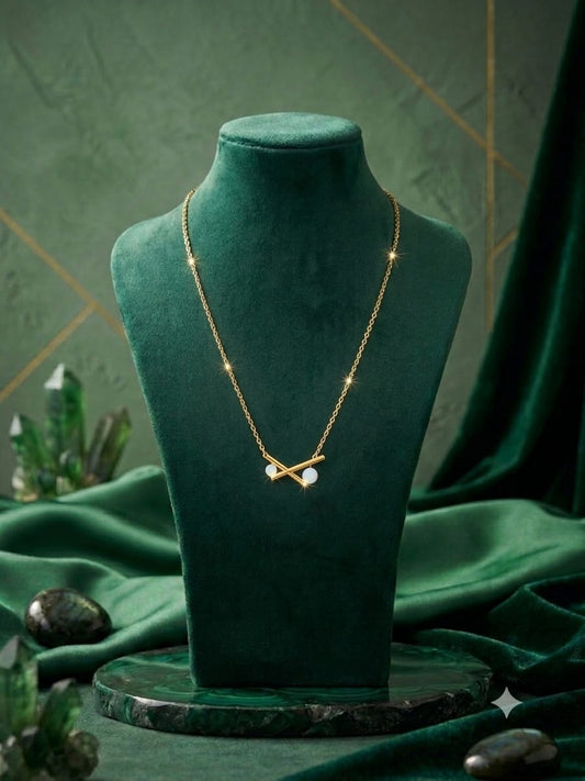 Pearl Cross Pendant Necklace