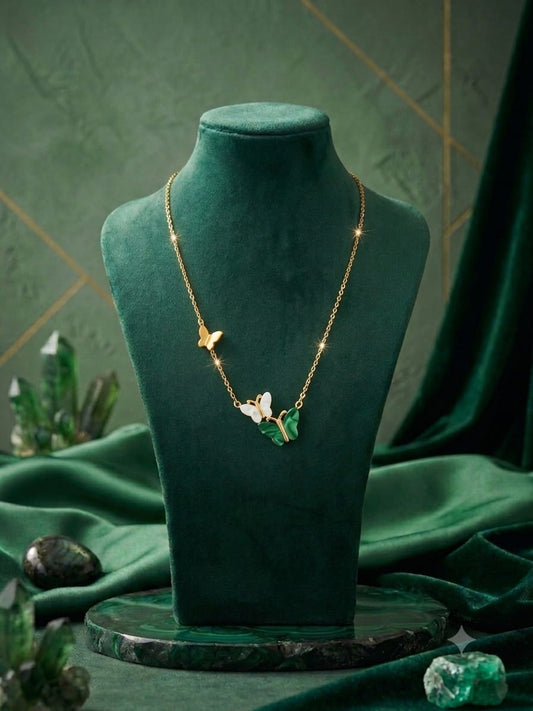 Gold Butterfly Pendant Necklace