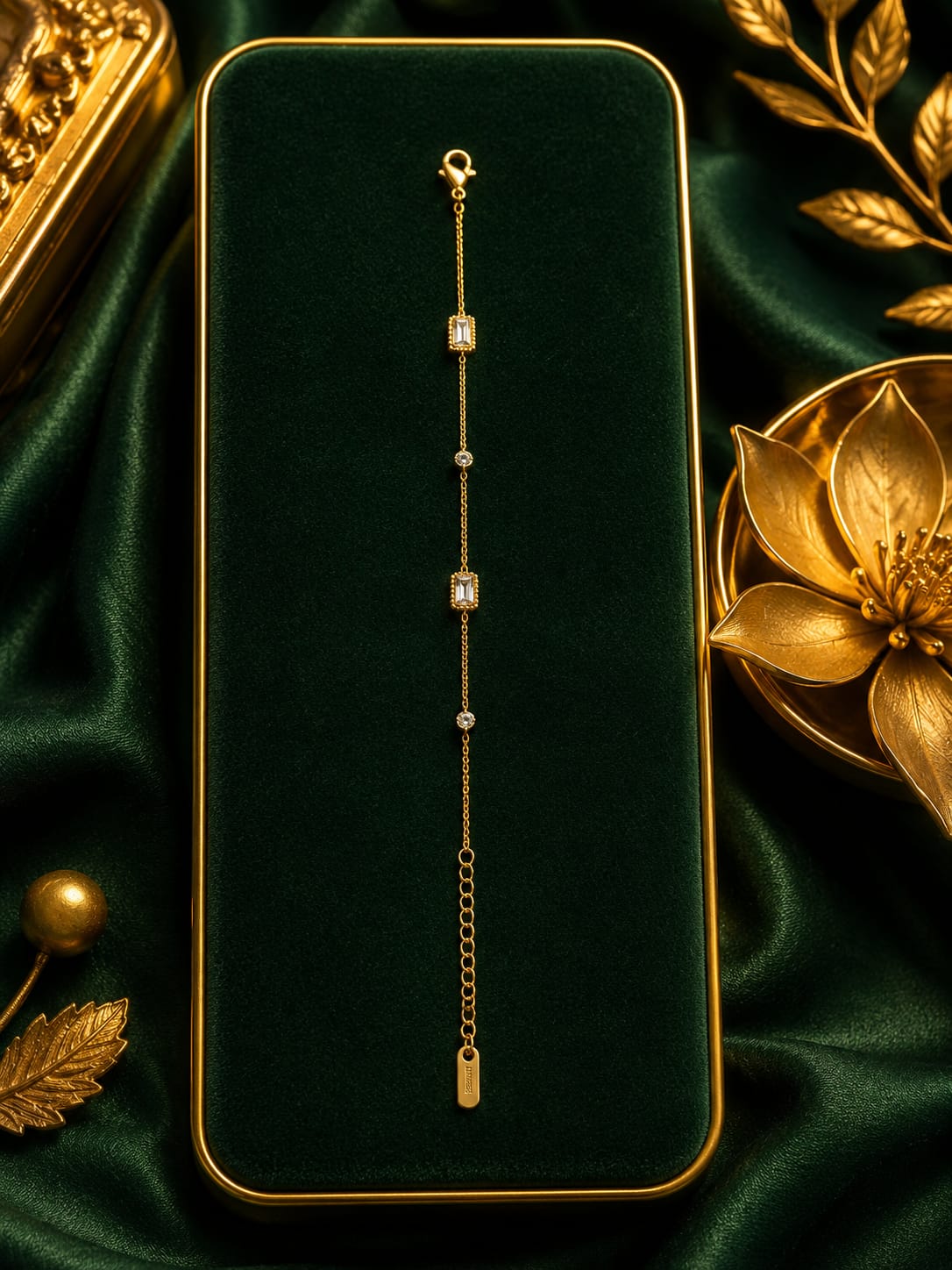 Emerald-Cut Crystal Bracelet