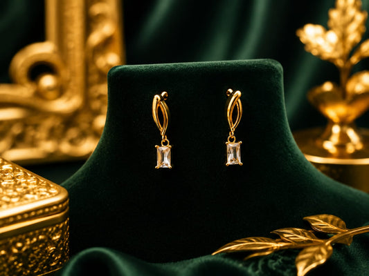 Baguette Drop Earrings