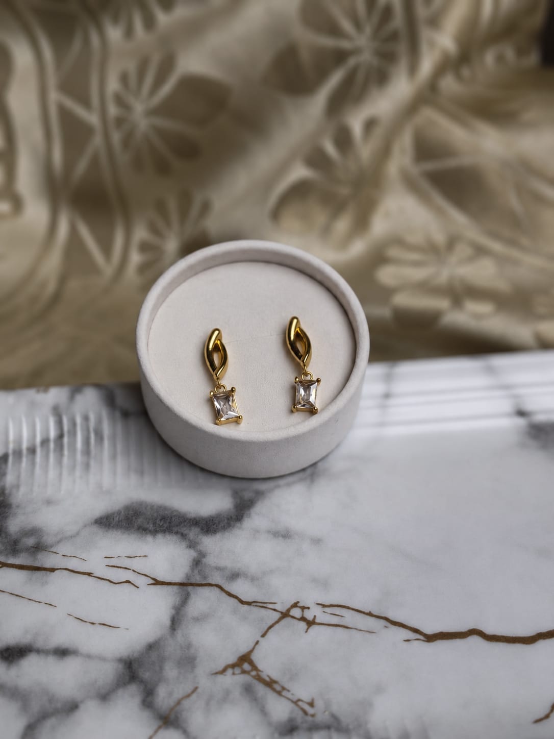 Baguette Drop Earrings
