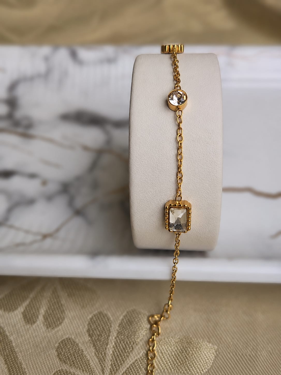 Emerald-Cut Crystal Bracelet